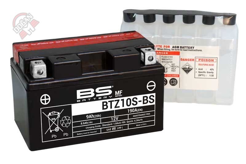 BS BATTERY BTZ10S Motosiklet Aküsü
