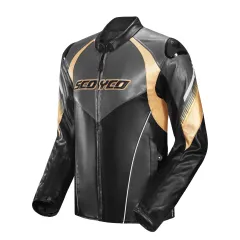 SCOYCO JK187 PU LEATHER MOTOSİKLET MONT GOLD